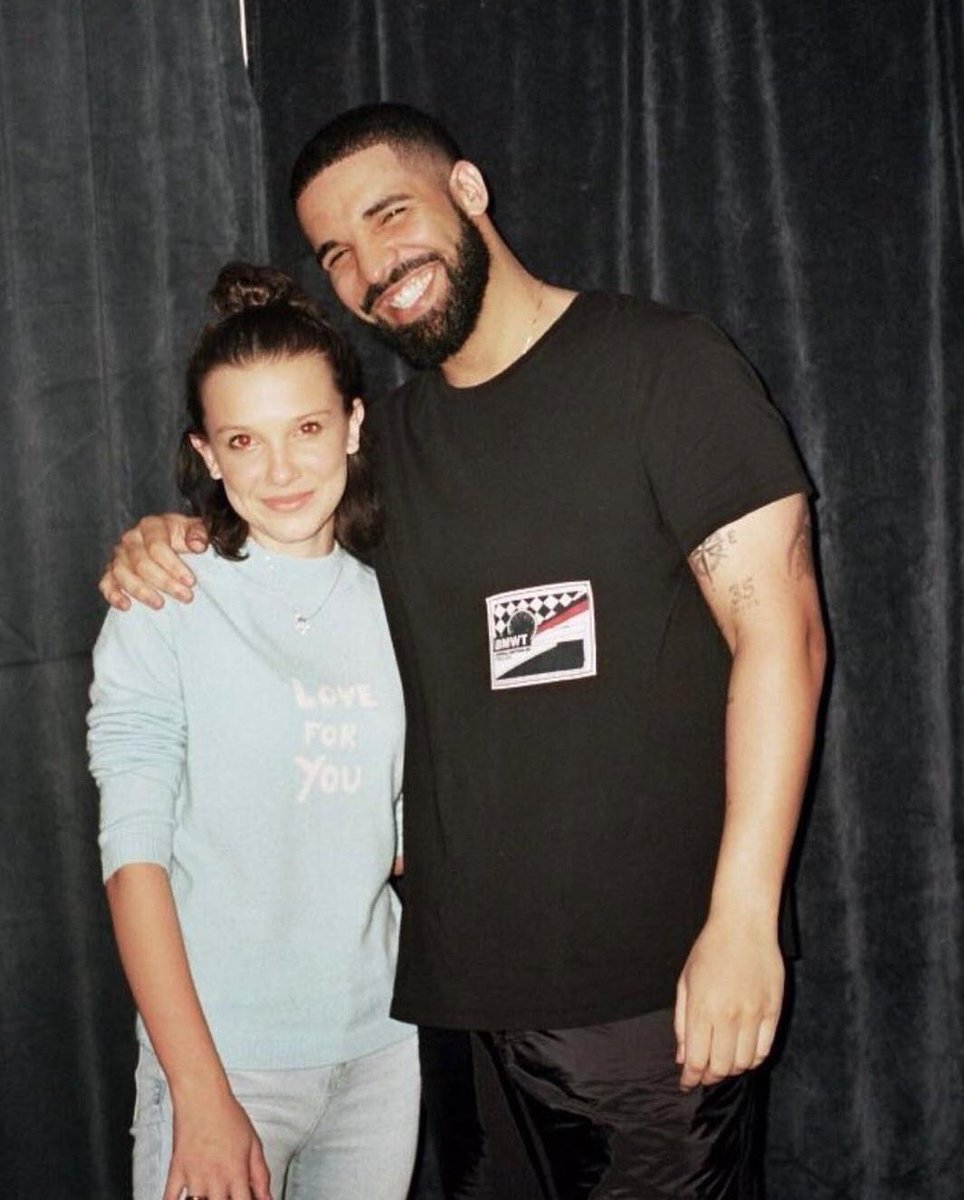 DaiIyRaps's tweet photo. Drake and Eleven from Stranger Things https://t.co/HMEKu02wLS