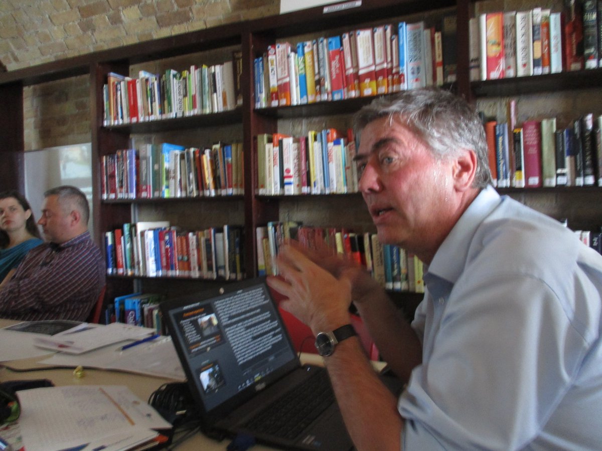 himis2017's tweet photo. Patrick Lehnes from Uni Freiburg makes his presentation "Making meaning from heritage"
#ErasmusPlus #himisproject #Corfu #heritageinterpretation #Cesfor #Uni Freiburg https://t.co/zCz7HDPVN9