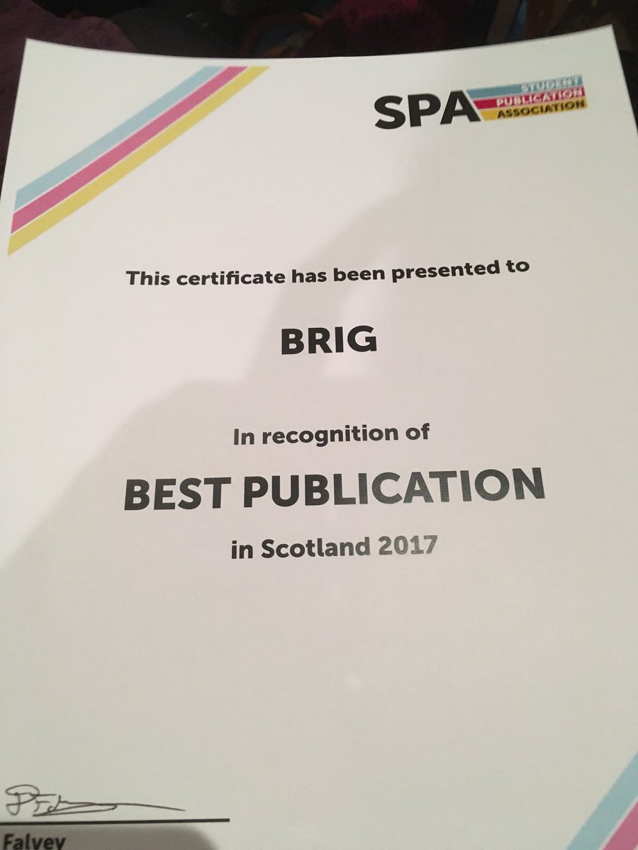 brignewspaper's tweet photo. Thank you to @SPAJournalism for an incredible #SPARC2017 in Scotland. We are very pleased to win Best Publication! https://t.co/Ha0gsfMyKG