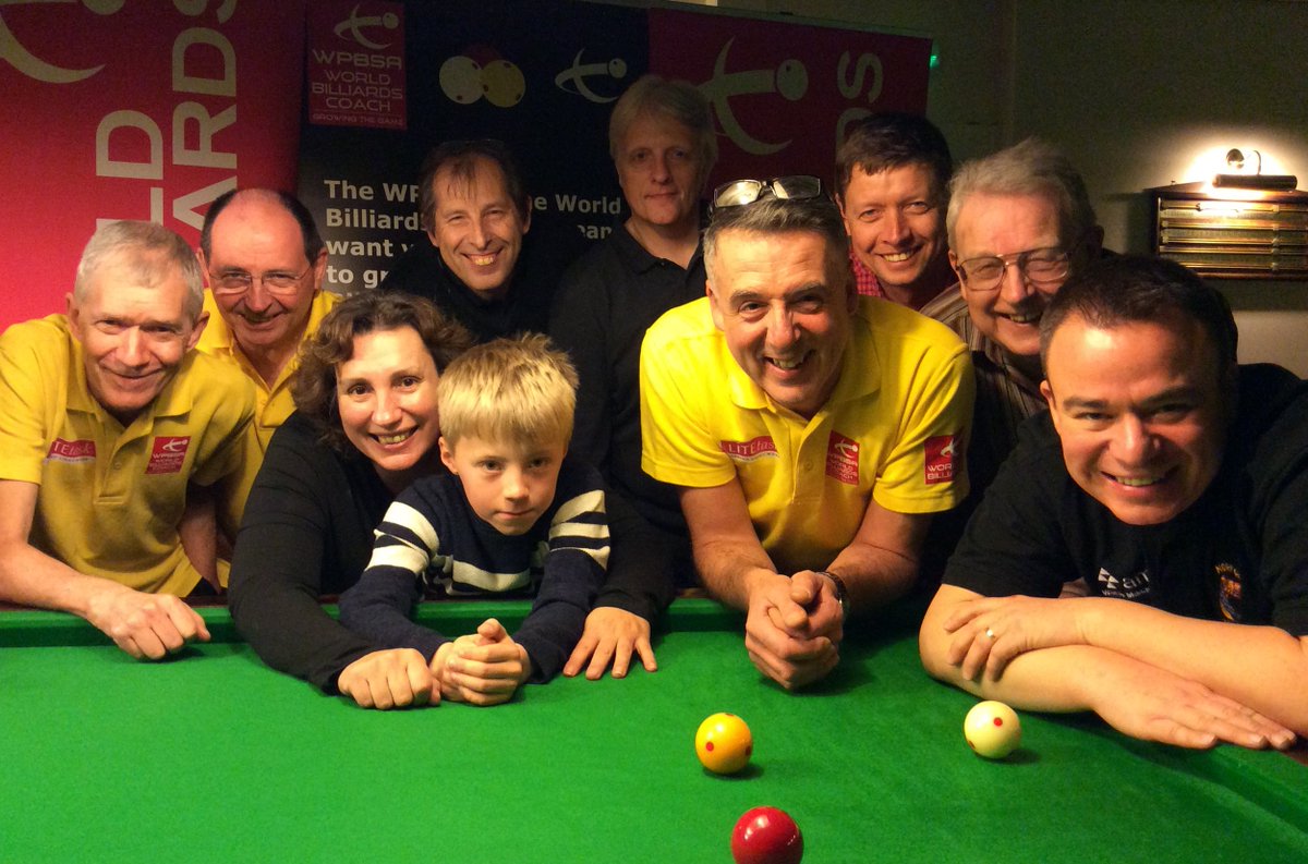 WorldBilliards's tweet photo. A successful #WorldBilliards Coaching Workshop today in Cambridge. Thanks to coaches @PhillWelham, John Inverarity &amp; Trevor Thorn and to the club for providing the facilities.
#GrowingTheGame https://t.co/QC6VzdSS9E