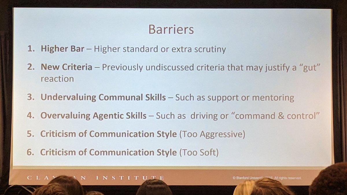 stephhippo's tweet photo. This obviously struck a cord because dozens of phones went up to take a picture of this slide. Barriers women face when it comes to feedback. #Hopperx1Seattle https://t.co/OagtrlxYMQ