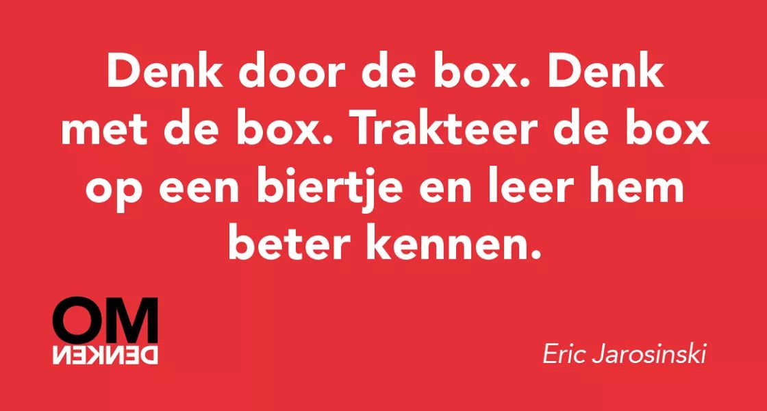 ElkeRoox's tweet photo. Thinking outside the box? #omdenken #thebox https://t.co/JvpCI7nqr2