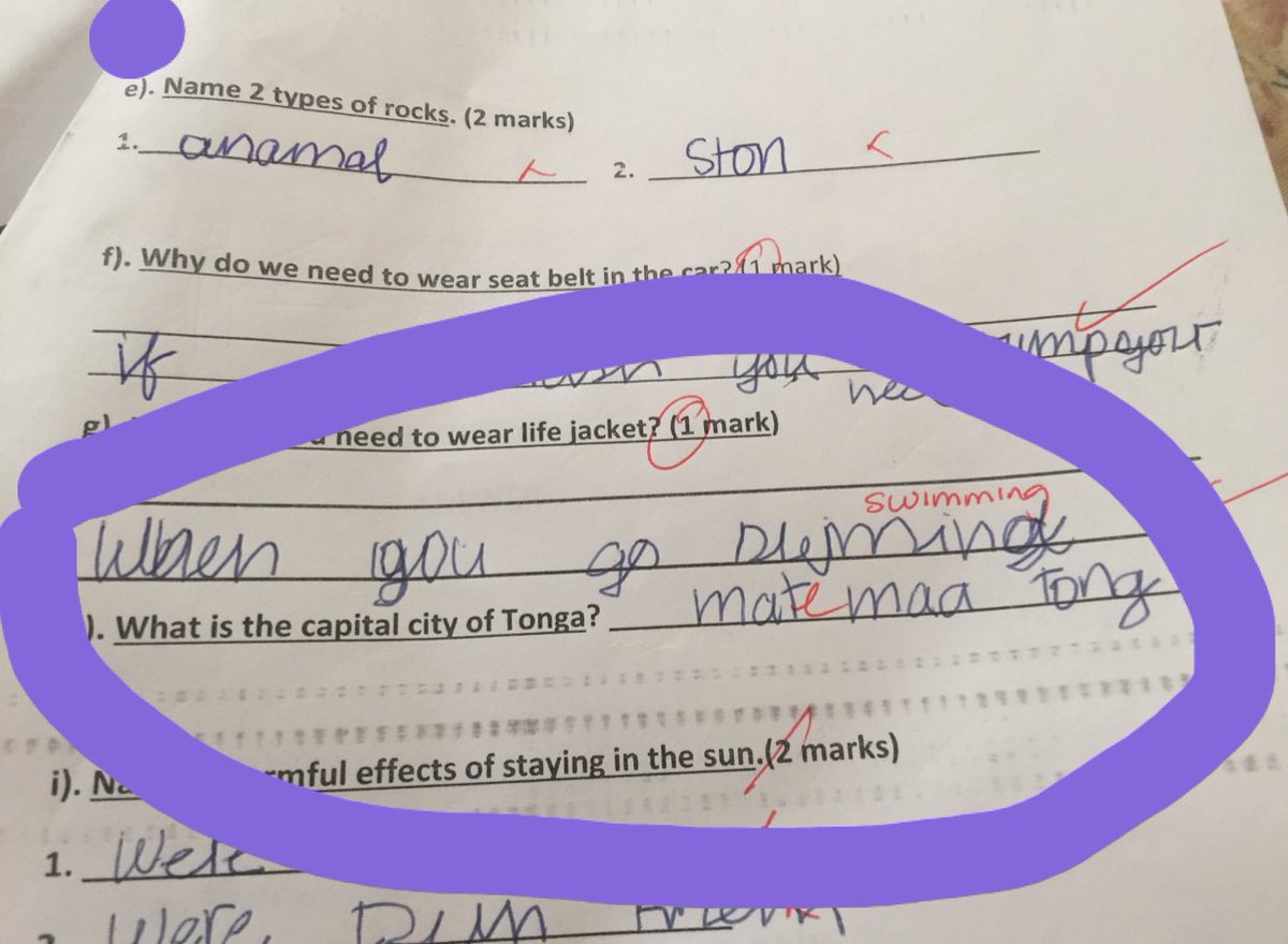 aekatoa's tweet photo. U know the #MMT fever is real wen your nephew states a new capital of #Tonga π on his exam paper #CongratulationsMMTπΉπ΄@leotrina_m https://t.co/WRxd9JkYXu