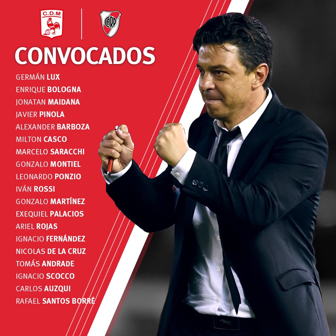 solorivernet's tweet photo. La lista de convocados de #RiverPlate | https://t.co/8MjwvXLq42 https://t.co/UQnmyt81b4