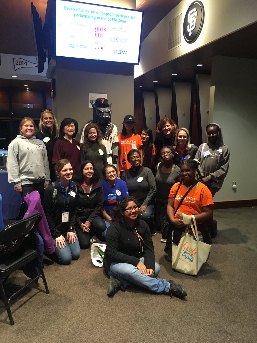 techbridgegirls's tweet photo. Thank you @Chevron for being amazing role models for our girls today @bayareascience!#BASF17 https://t.co/WXqYA7ZuZk
