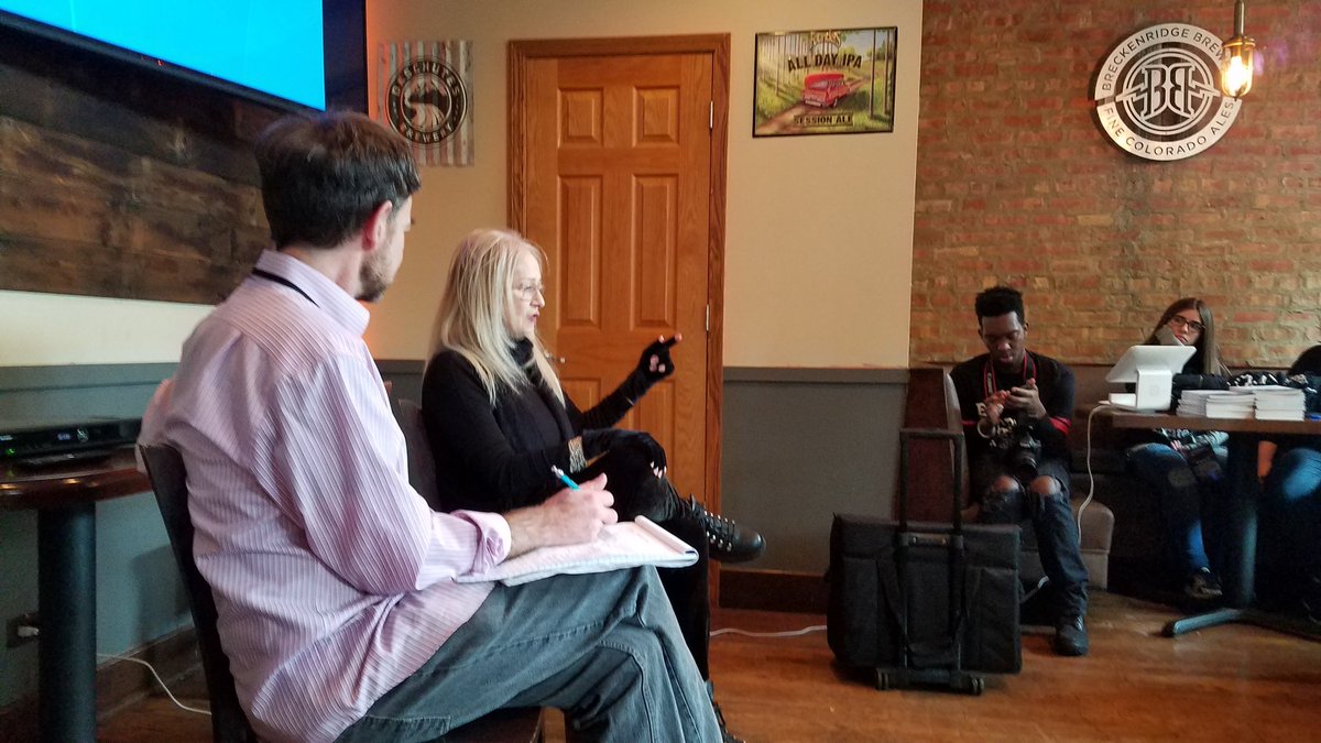 CIMMpresents's tweet photo. "Wow, you were in the film business when there were just 4 women directors!" "Yeah now there's 6!"
Penelope Spheeris, our badass of the year, talks about her film career and Hollywood! 
#cimmfest https://t.co/dNIOm4LZjE