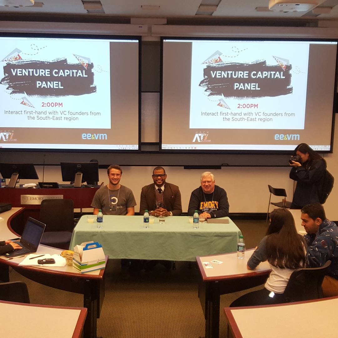 RonyDelgarde's tweet image. Had an honor to serve on Venture Capital panel with Sig Mosley, and Cameron Duncan at the largest Business Hack and #Startup in the Southeast. Huge thanks to @HackATL for having me come speak at @EmoryGoizueta  Business School today. #HackATL #Hackathon  @emoryevm #VentureCapital