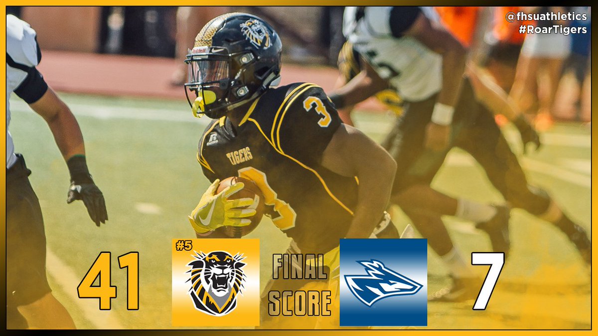 fhsuathletics's tweet image. FB: Final Score - Tigers finish the regular season undefeated (11-0) for the second time in school history! #RoarTigers #miaafb