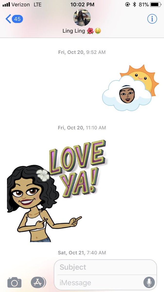 Pastramee's tweet photo. Everyday I️ wake up to a Bitmoji from Katelyn telling me goodmorning 💜 https://t.co/ixqqNUuCMK