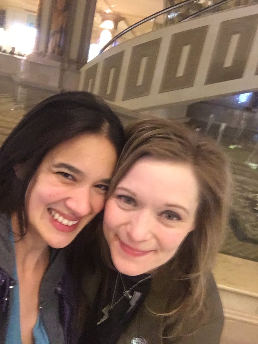 With <a href="/AlishaSpielmann/">Alisha Spielmann</a> by the escalator where @tinacesaward first floated the idea of <a href="/ProducingJuliet/">Producing Juliet</a> ❤️❤️❤️