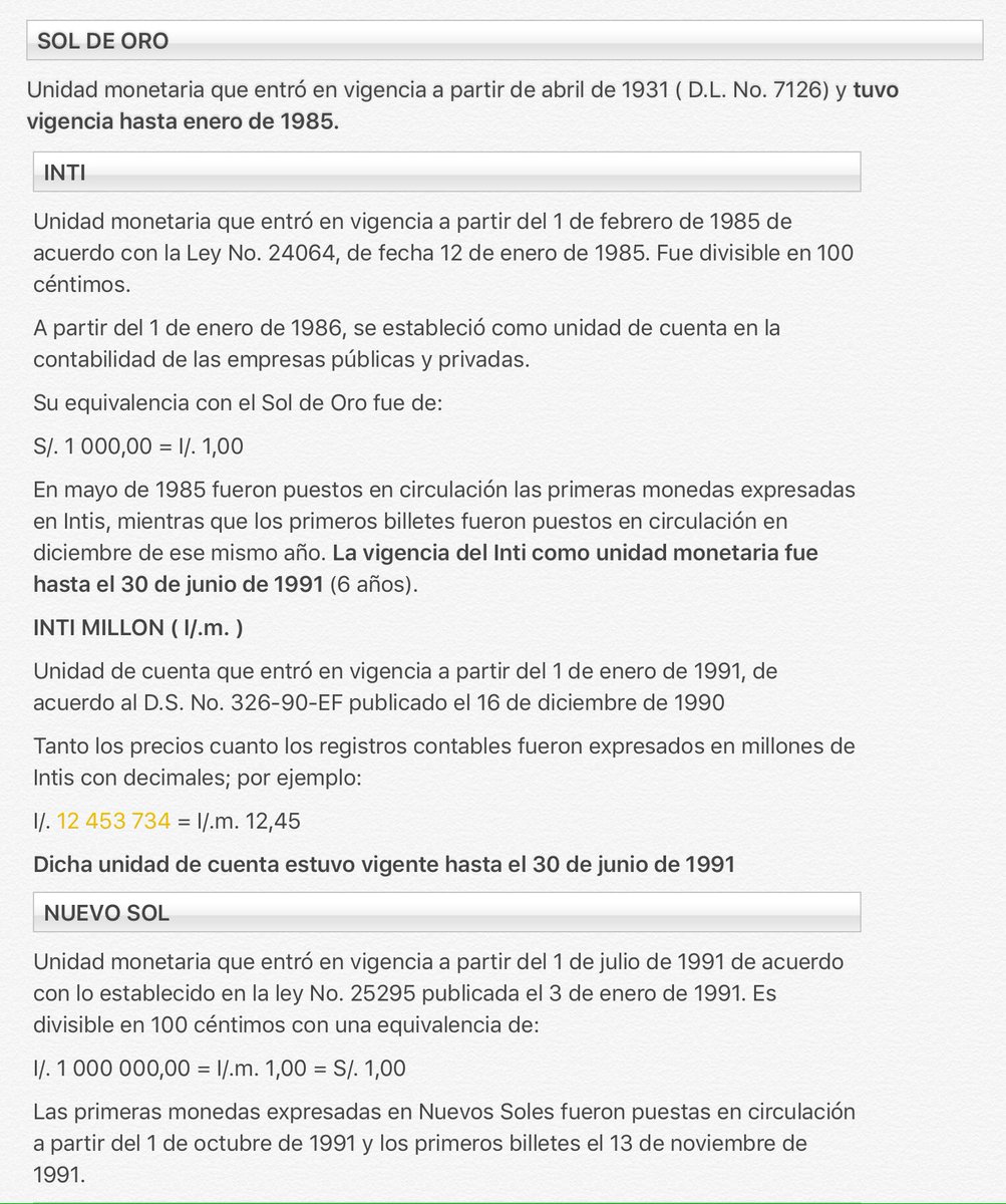 fids's tweet photo. #HablandoDeHiperinflación #Conta5 La inflación en Perú destruyó 3 monedas en 32 años; Se le han quitado 9 ceros a la moneda. Fuente BCRP https://t.co/kQsGmWDHes https://t.co/PlUoH8RGa6