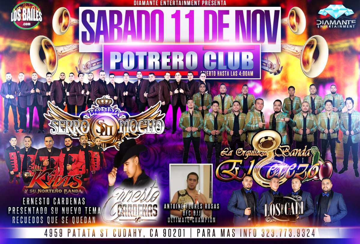 Hoy sabado, Damas gratis antes de las 10pm, todos $20 despues de las 10pm, Damas gratis con text hasta las 11pm text "potrero" al 99000