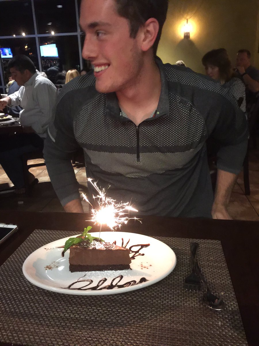 CandyColonna's tweet photo. Happy 21st Birthday @Hunter_Colonna  How dare you share the same bday as the little girl at the other table. Do u think she stopped crying?  Wow she was ticked at you! 😂😂😂. A moment that u will never forget.. https://t.co/CjIcH7unZN