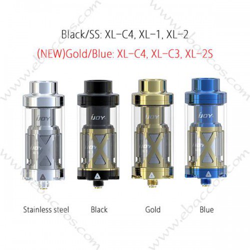 ebaccos.com/index.php?rout… Ijoy Limitless XL Tank RTA Sub Ohm Atomizer Black SS Gold Blue with 0.15ohm Premade Coil E Cigarette Vape Tank