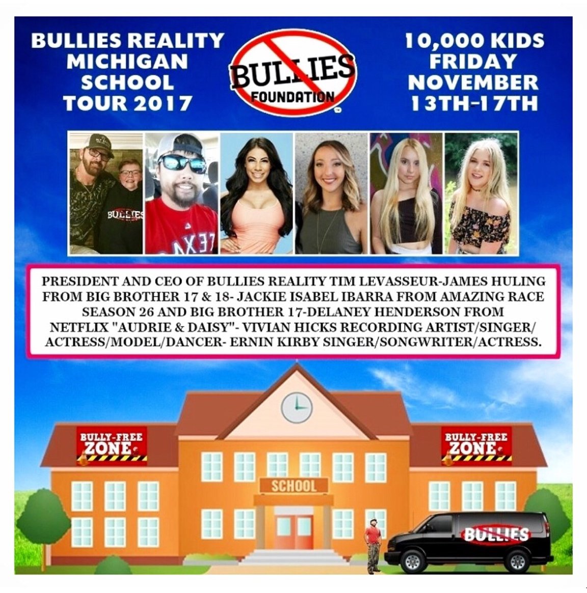 Erinkirbymusic's tweet photo. Monday Michigan!!! Can not wait ๐#bulliesreality #bullytour #bekind https://t.co/aTKHsTfG9Q