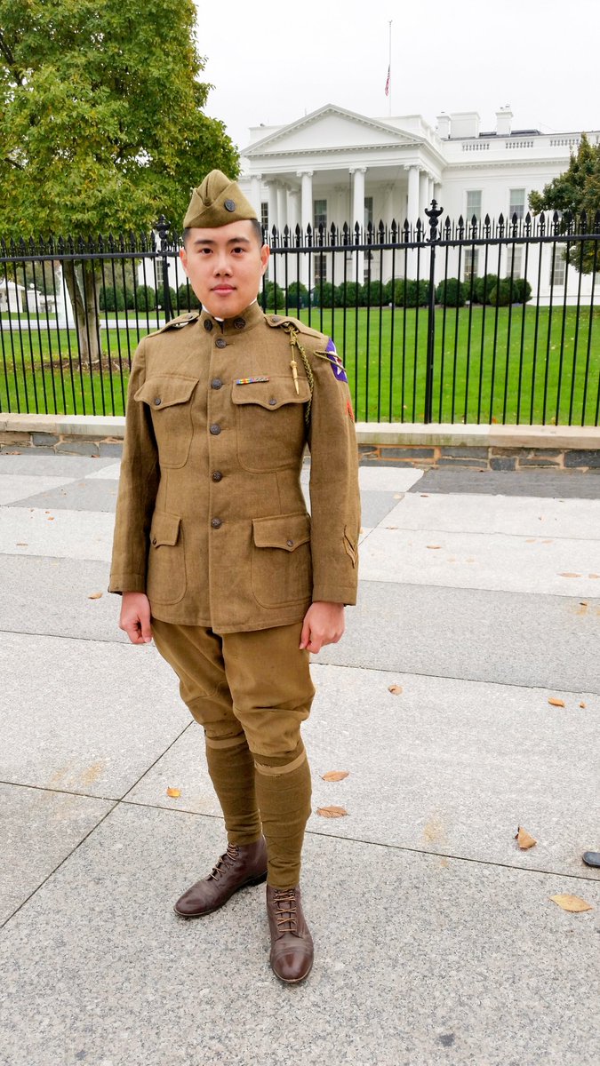 At the groundbreaking ceremony of National #WW1 Memorial in Pershing Park #DC  国立第一次世界大戦記念碑の画期的な式典で #VeteransDay #ArmisticeDay #doughboys #GreatWar #WorldWar1 #wwi #Veterans  #vet #USA #American #Pershing #Army #ww1cc
