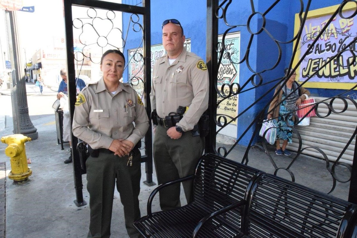 TransitLASD's tweet photo. Wanna listen 2 a great story about #LASDTransit Deputies? Listen to @KNX1070 and @KNXDiane as she presents the "Heroes of the Week" & explains how Transit Deputies Vides and Blomquist saved a man's life. Today @ 4:21PM and tomorrow @ 10:51AM & 4:21PM #publicservice #LASD #Heroes https://t.co/yAhulrD0Md
