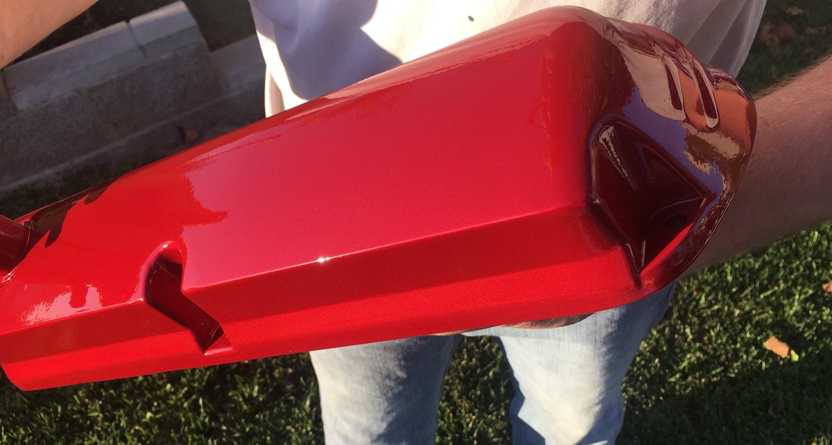 redneckas1an's tweet image. Teaser of the #rustang color Scarlet Fever... Photos don’t do it justice in the sun... #1967 #urekem #frankenstang