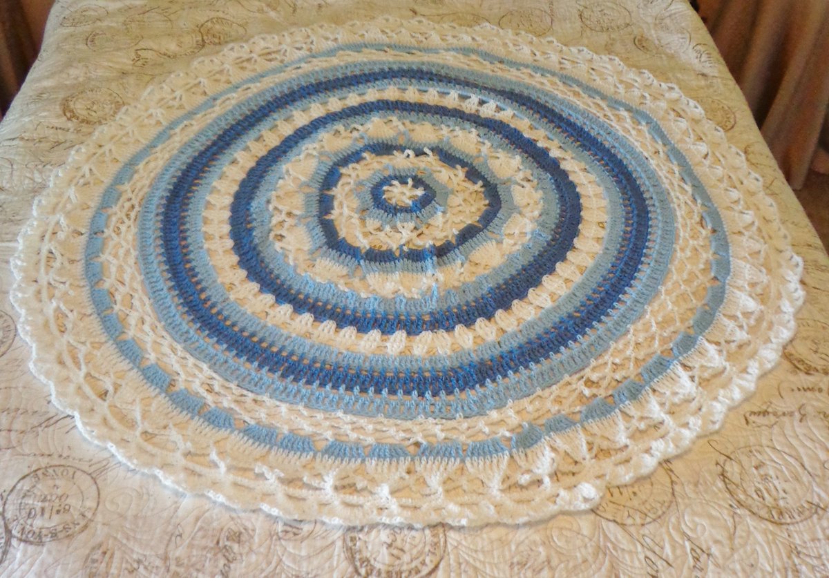 NonnaShea's tweet photo. #Handmade #Crochet #Blanket #Afghan #Circle #Baby #Lap #Gift #ebay #handmadert #kissbot #HAFshop #OnioBot #here2help https://t.co/HJmWx0g5F6 https://t.co/9dd5PISsNq