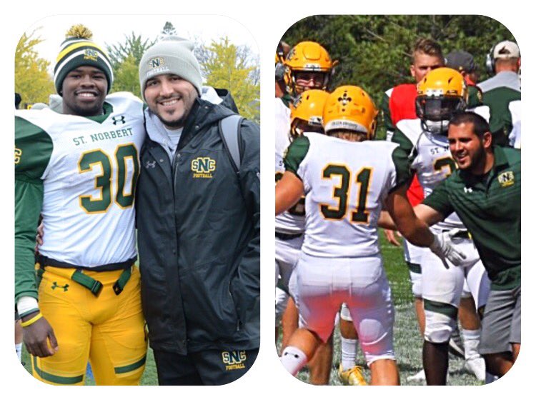 CoachLehto's tweet photo. My senior RBs. Thanks for giving it everything you had on a daily basis.  It was a a special pleasure to coach you both. @_ThissGuyyEJayy @Nate_nelson29 https://t.co/BzqTCXzQ6x