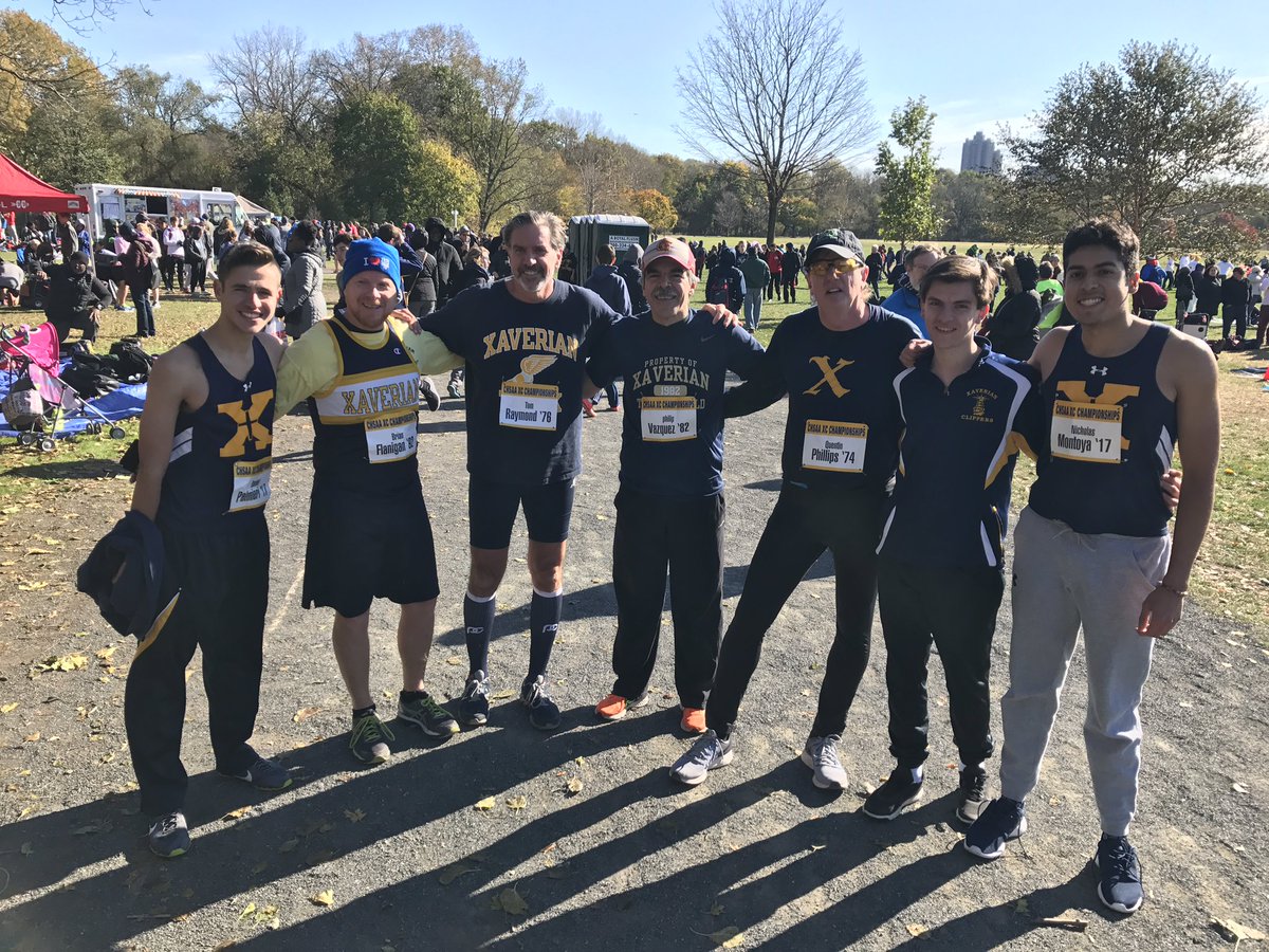 XaverianTrack's tweet photo. Clipper Alum representing Xaverian XC Teams from the 70s 80s 90s and 2000s during the CHSAA Alumni Race at VCP https://t.co/zTCOOulhC7