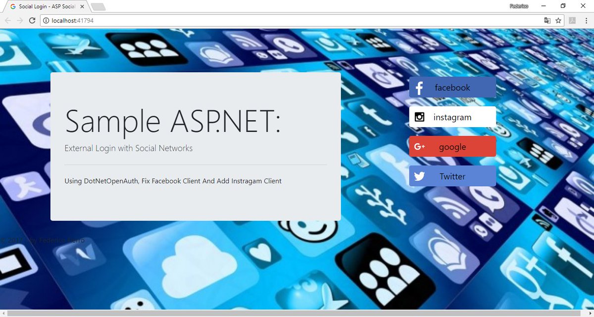 FedeFierro's tweet image. #DotNetopenAuth ASP.NET Fix #Facebook Client, Add #Instagram Client Use #GoogleOAuth2 Client
github.com/FedeFierro/ASP…