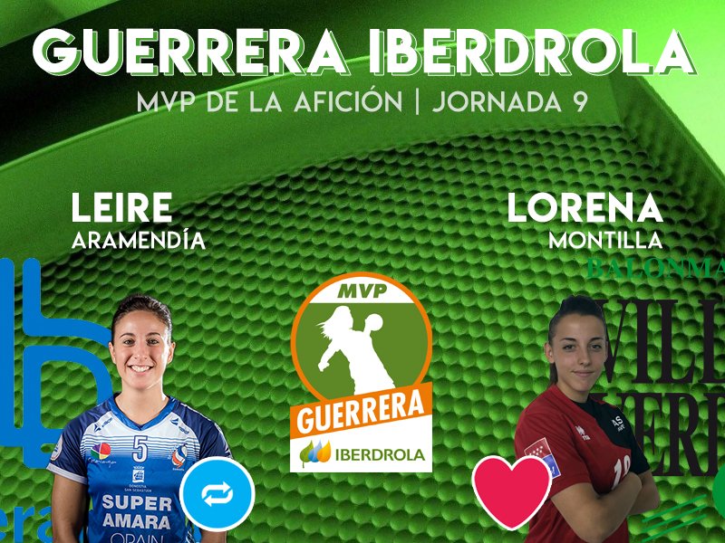 IberdrolaDHF's tweet photo. 🏆 #GuerreraIberdrola - Jornada 9
🆚 @BalonmaBeraBera : @base_villaverde 
♻️ RT: @LeireAramendia 
❤️ Me gusta: @LoreMontilla18 https://t.co/TGVHLcYCrU