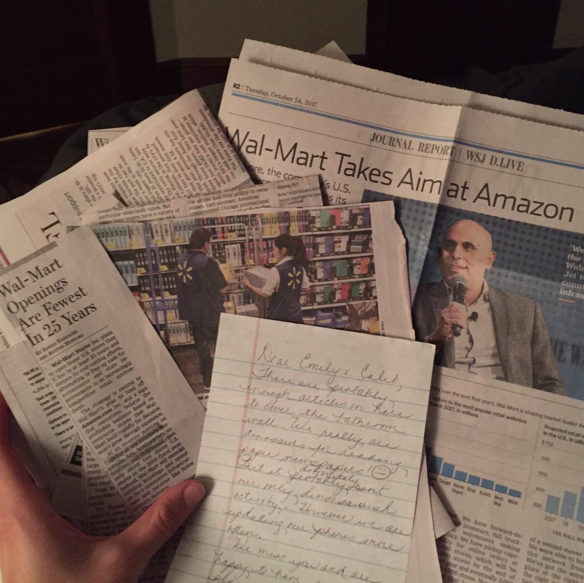emcb1020's tweet photo. Latest packet of newspaper clippings from mom &amp; dad 📰 just keeping me up to date on the company I work for. Also “we are updating our phones more often” https://t.co/m1moVPv7ic