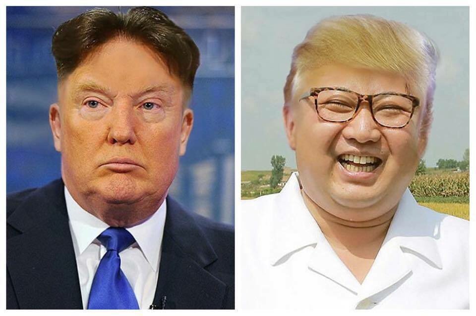 nickiknowsnada's tweet photo. Donald Trump and Kim Jong Un having a cat fight over who's old, who's fat, who's short is all you need this holiday season 😂😆 #CantMakeThisShitUp #Resist #saturdaynight https://t.co/UsuMr3jzgr