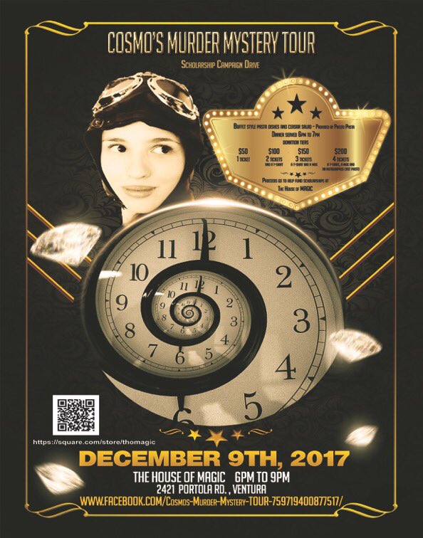 GINANEMO's tweet photo. Show I will be performing in on December 9th at the House of Magic Foundation for the Arts along with my daughter actress Belle Nemo and some of my students from my acting school Ventura Actors Studio (VAS) #mystery #play #ginanemo #bellenemo #murdermystery https://t.co/6c80Cuq0i4