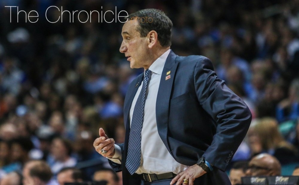 dukebasketball's tweet image. Coach K is the first man ever to officially win 1,000 games at one school:
chron.it/2iOHwly