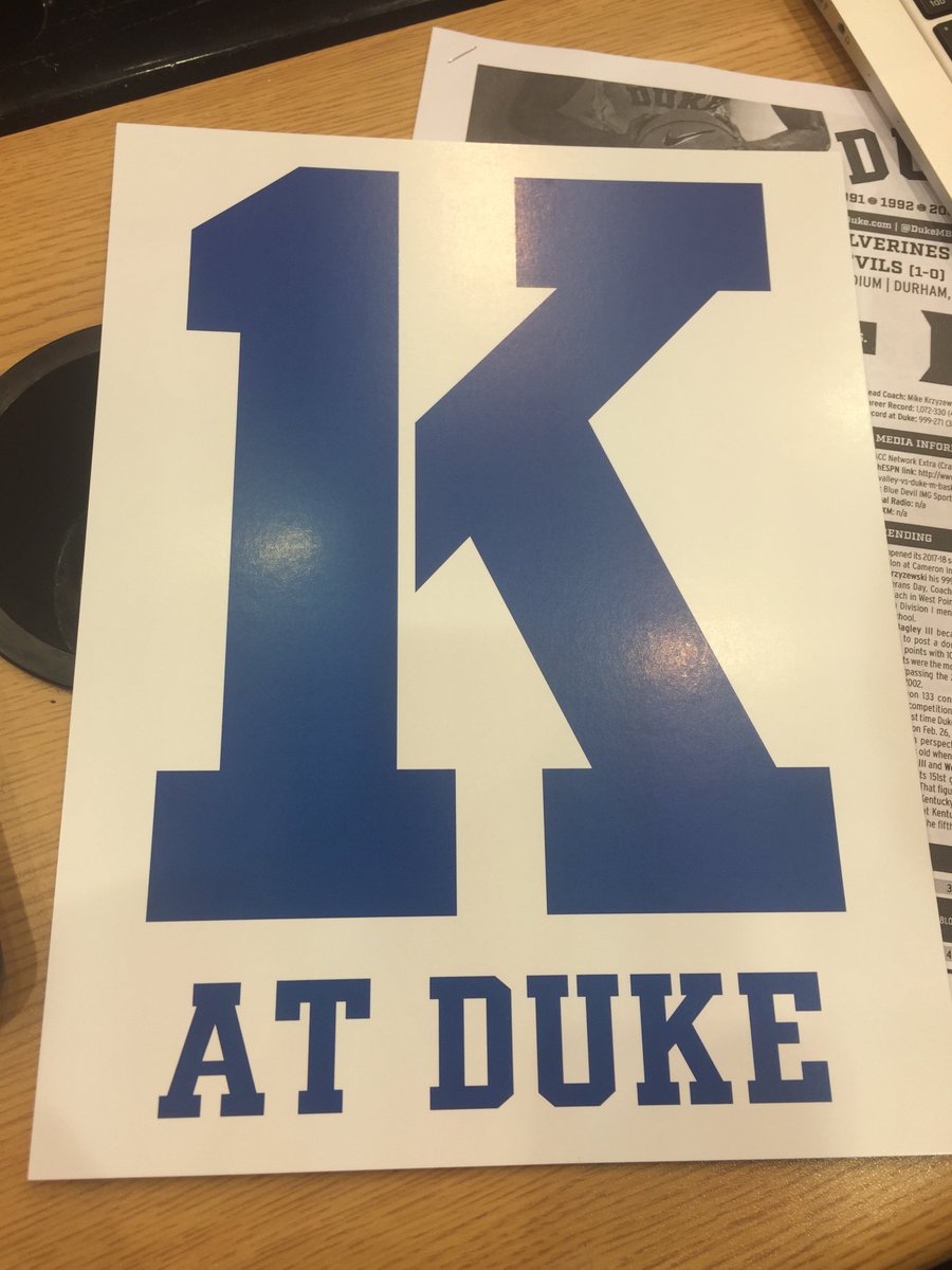 dukebasketball's tweet image. Coach K is the first man ever to officially win 1,000 games at one school:
chron.it/2iOHwly