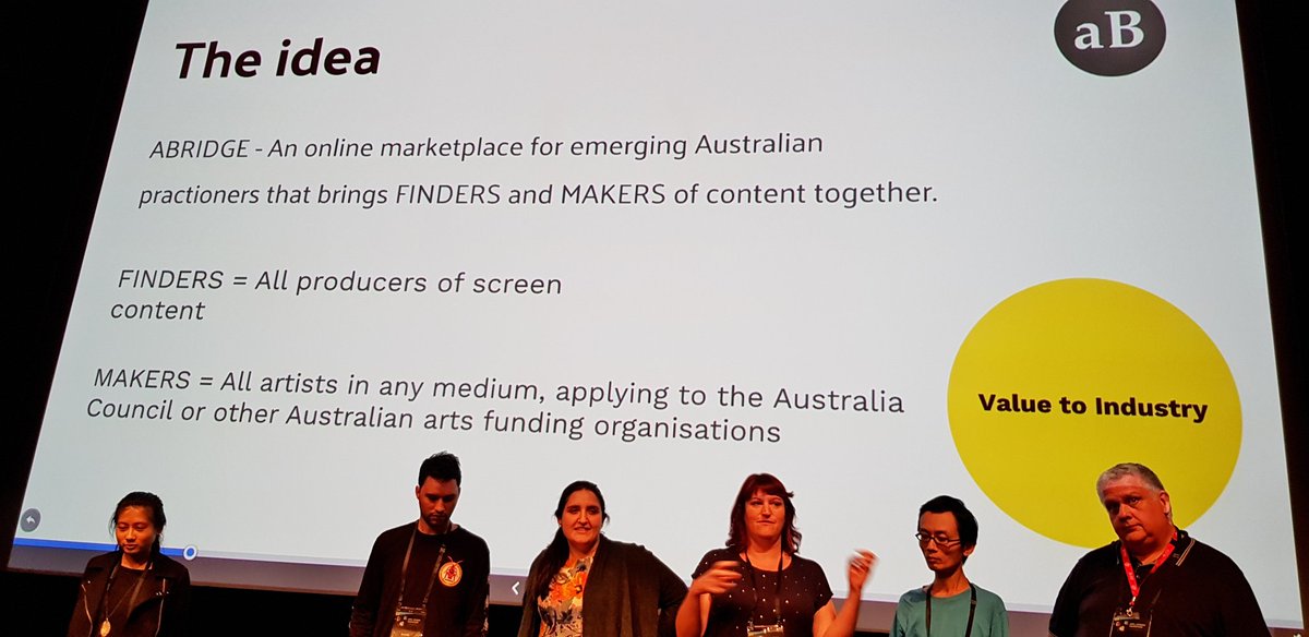 MishManners's tweet photo. Platform to link #artists and #ContentProducers together at #ArtScreenHack. #hackathon #hack #artists #innovation #ContentCreators #film #television #Collaboration https://t.co/JbJXCuKBZj