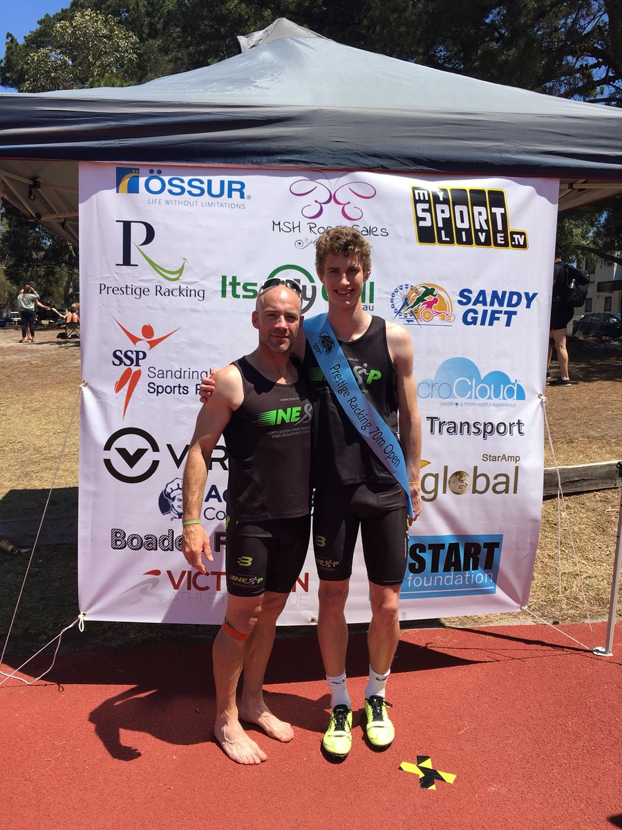 VicAthLeague's tweet photo. RESULT: Prestige Racking 70m final, won by Aiden Green. #SandyGift https://t.co/qaNY2wtptF