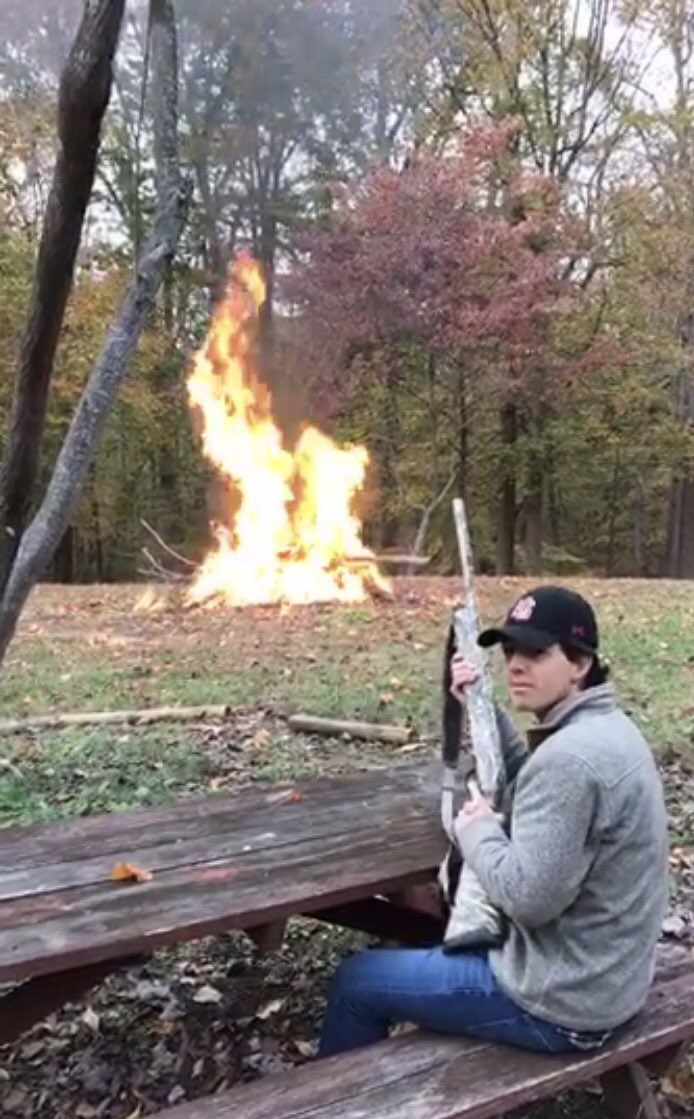 hart_brady's tweet photo. The new way to start bonfires #merica 🇺🇸 https://t.co/YBAEzbJLxh