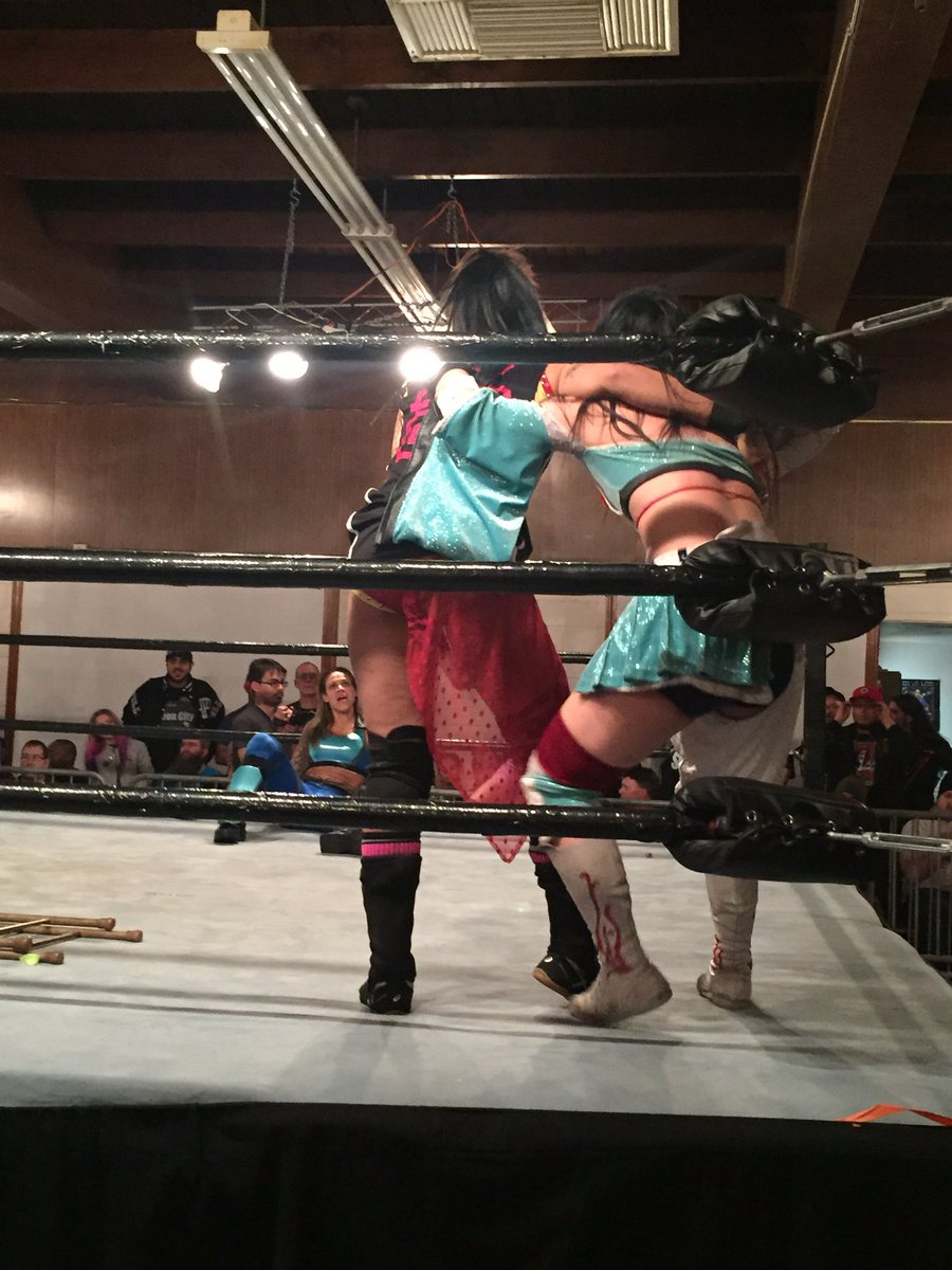 FearlessRiOT's tweet photo. Nicole Savoy saves Hikaru Shida from a beatdown at the hands of Mercedes Martinez &amp; Aja Kong! #SHIMMER97 https://t.co/DLrrJJBK4b