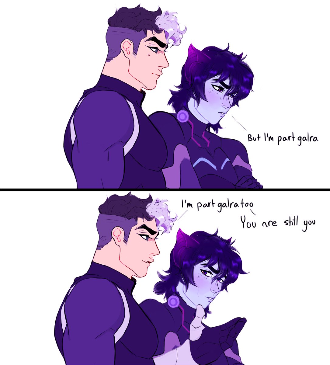 spacebubbletea's tweet photo. Part 2 ??? Some more blind Shiro and some galra keith  #sheith https://t.co/JtbOp4Ivbz