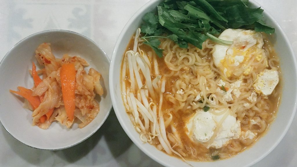 thuynh812's tweet photo. My first night at home after 4 nights sleeping in the ICU watching Papa Huynh and all I want to eat is this. #shinraymun https://t.co/IbaoX7pDFm