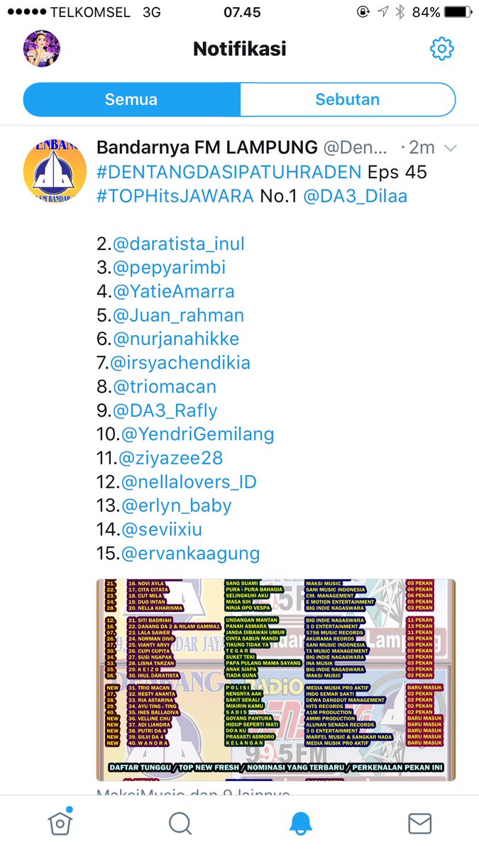 DA3_Dilaa's tweet photo. alhamdulillah terimkasih atas request kalian sehingga lagu hukan pelakor jadi jawara nya ..🙏@Denbang995FM makasih https://t.co/tnQy5JJRoN