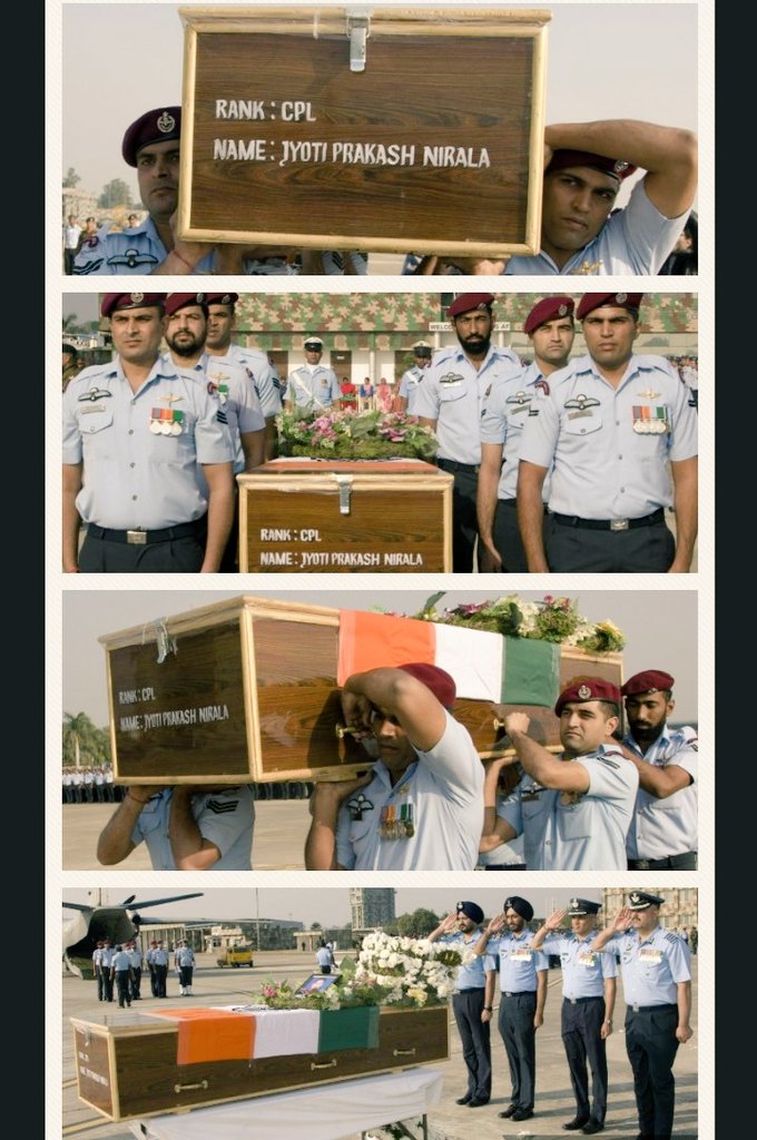 IAF_MCC's tweet image. The Indian Air Force pays tribute to the Martyr Cpl Jyoti Prakash Nirala (#GarudCommando) who laid his life fighting with the terrorists. The Wreath laying ceremony of the brave soldier was conducted  at Chandigarh, Today.