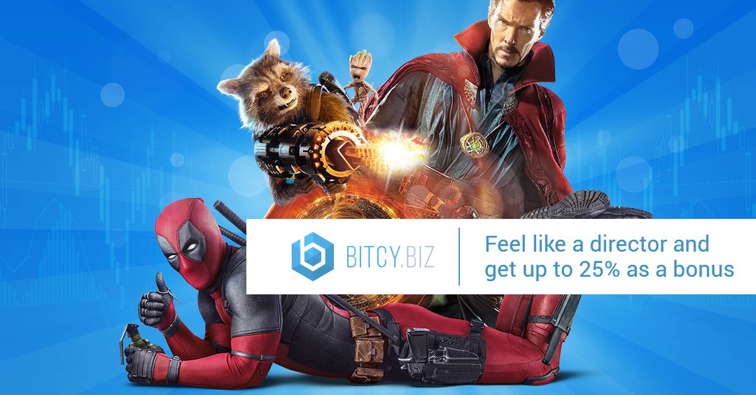 bitcy_biz's tweet photo. 🎬 Feel like a director and get up to 25% as a bonus
#bitcynews #bounty52 #bitcoin #bonus #video #money #creative https://t.co/AxjANyhON6 https://t.co/xsZMzPfoyJ
