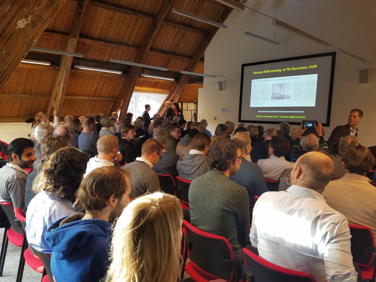 Packed house for #thorium #msr salt loop demonstration in Delft,  Netherlands!