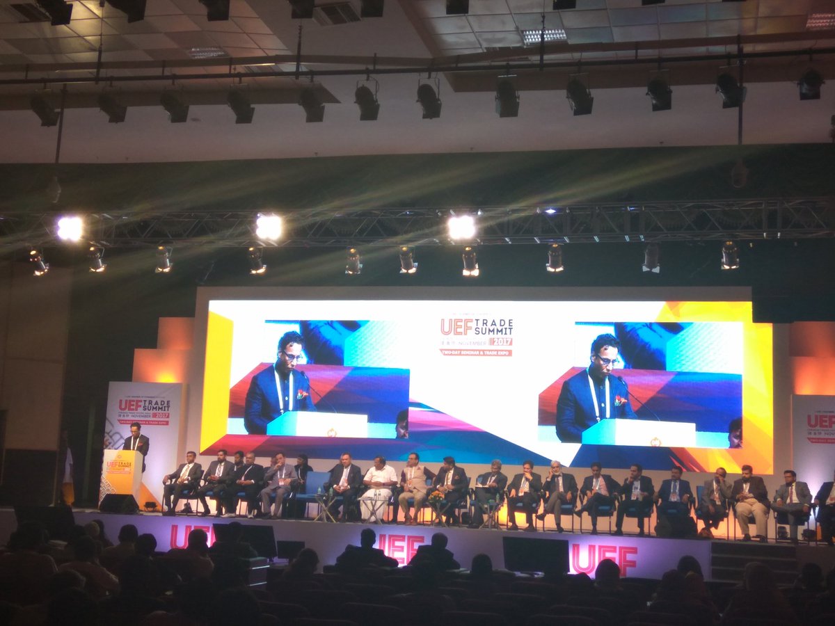 theUEF's tweet photo. President of UEF, Mr. A.R Buhari, shares the way forward for UEF after the successful second edition of #UEFTradeSummit2017 
#Chennai #TamilNadu #TNVision2023 @makeinindia https://t.co/F0kMXxZdFG