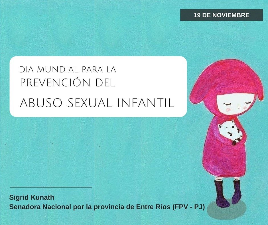 SigridKunath's tweet photo. Hoy conmemoramos el Día 
​Mundial para la Prevención del Abuso Sexual Infantil, un día en el que se busca desarrollar acciones #NoAlASI https://t.co/nPcvBbmjwi