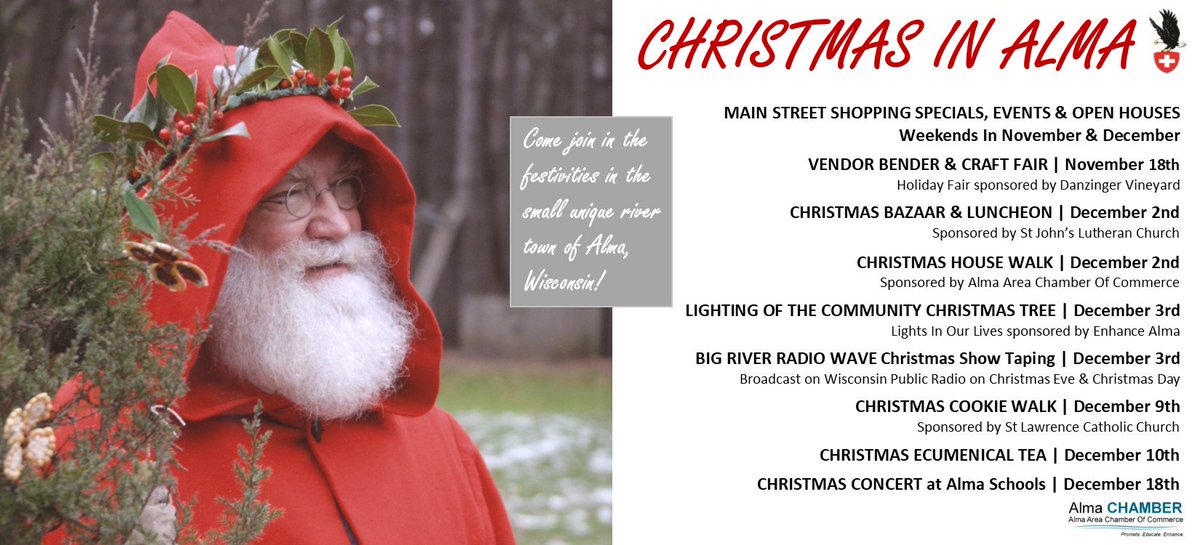 CHRISTMAS IN ALMA Every Weekend Until Christmas!  Come stay at the Blue Door and enjoy our old fashioned approach to Christmas.