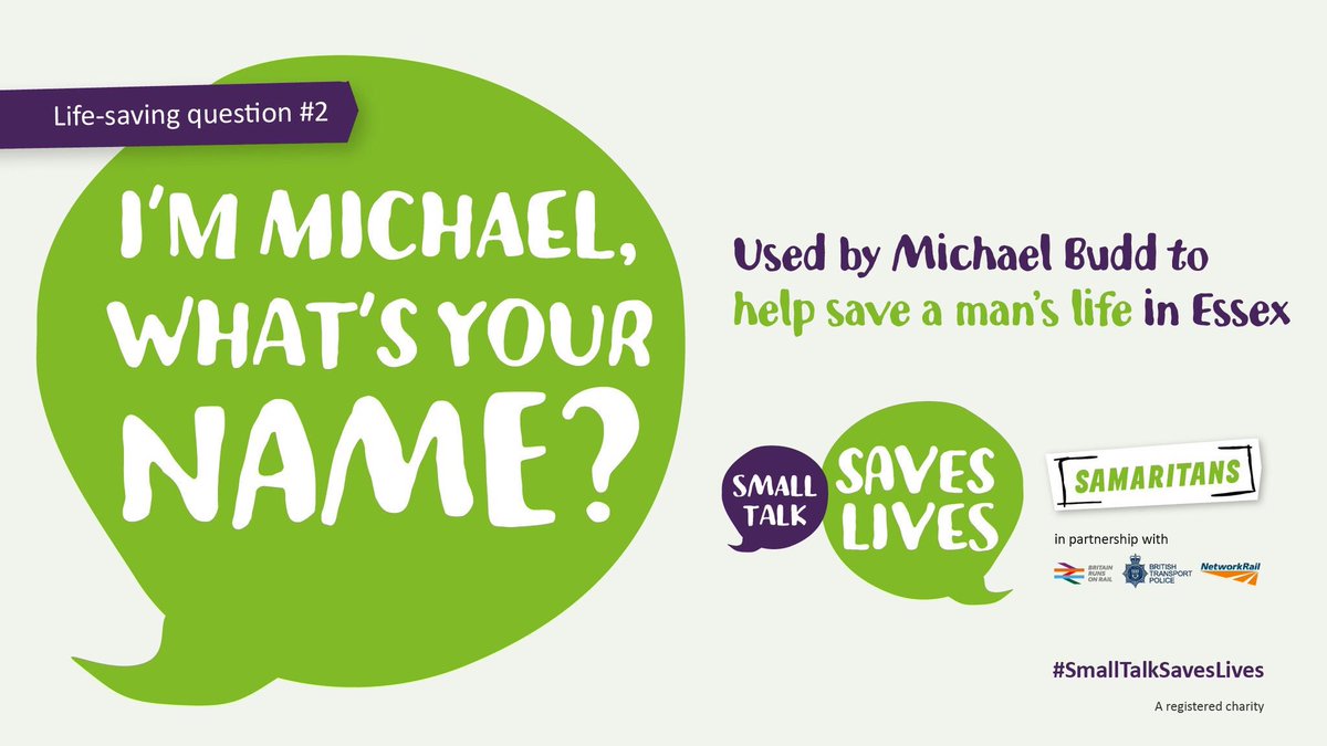 BTP's tweet photo. A conversation can be all it takes to save a life.

Stop and reach out if you need help, support or someone to talk to about how you're feeling.

 Call @samaritans on 116 123

#InternationalMensDay
#SmallTalkSavesLives https://t.co/pwHdzdd9dR