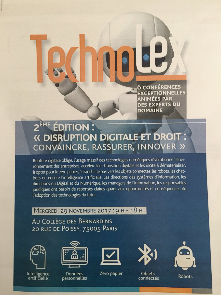 dgazagne's tweet photo. SAVE THE DATE
#TECHNOLEX 29 novembre 2017 9h-18h
Ne manquez pas la Pleiniere à 14HEURES sur les DRONES AU SERVICE DES ORGANISATIONS https://t.co/zsVVBU7k3H