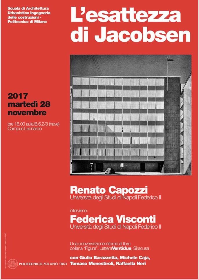 Presentazione del libro: L’esattezza di Jacobsen, di Renato Capozzi
