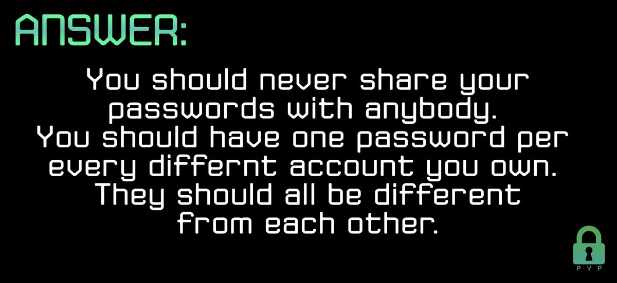 PYourP's tweet photo. Most people don't takes these important password safety precautions. You most definitely should, if you aren't already! #PrivacyIsPriority https://t.co/Gxu0Z660CC