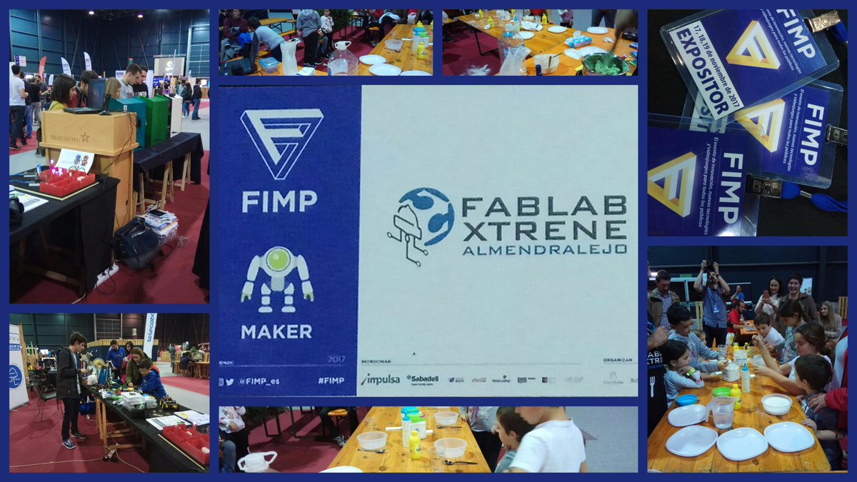 <a href="/XtreneMakerLab/">XtreneMakerLab</a> y @Fablabalmendralejo  último día en la #FIMP2017, un rinconcito #maker en Gijón.